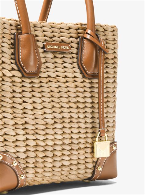 michael kors straw bag macys|Michael Kors malibu straw crossbody.